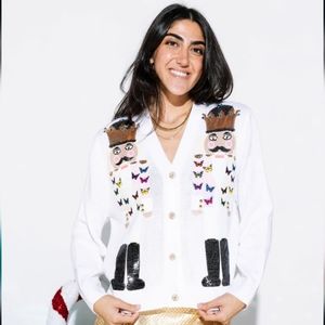 White Butterfly Nutcracker Cardigan